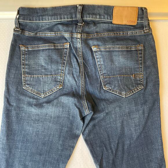Aero Women Jeans size 28/32 Blue Mid Rise Stretch Slim Fit - Picture 11 of 11